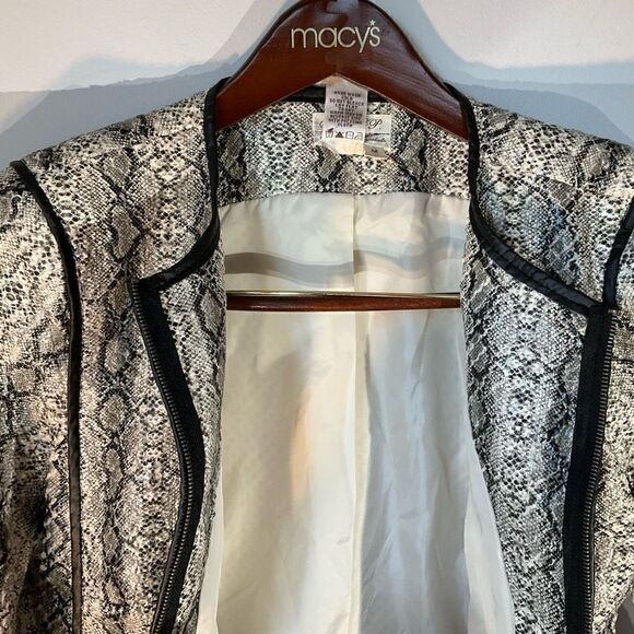 MSSP Max Studio Special Produxts Zip up Snakeskin Jacket! Alanis Morissette! Med - Picture 10 of 12